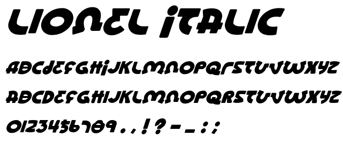 Lionel Italic font